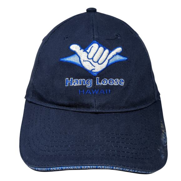 Hang Loose Hawaii Slideback Baseball Cap Blue OS Surfware Hawaiian Classics - Picture 1 of 9